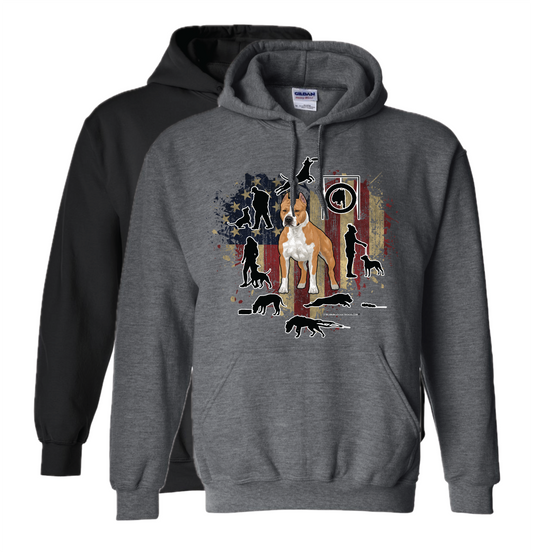 American Staffordshire Terrier versatility hoodie.