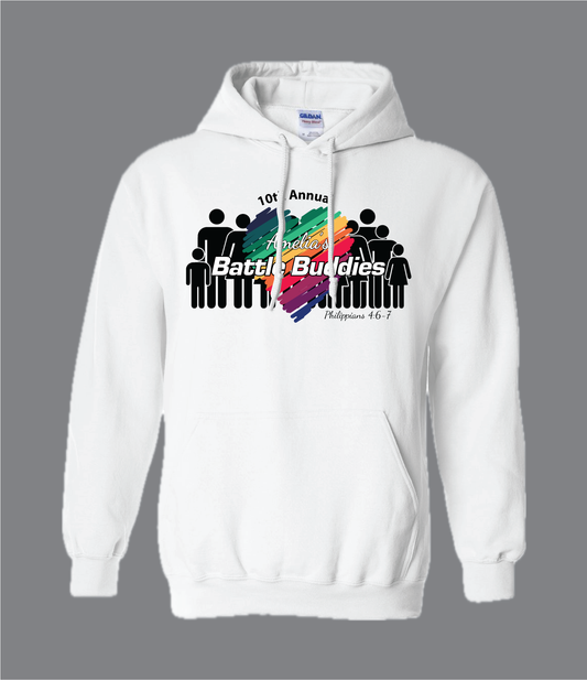 BATTLE BUDDIES 10TH ANNIVERSARY  Hooded Sweatshirt
